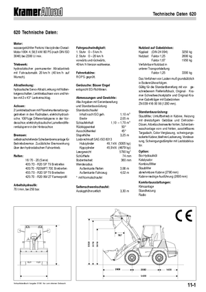 Chargeuses sur pneus Kramer 620