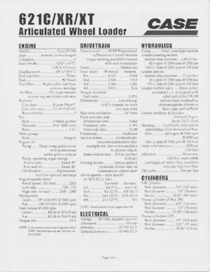 Chargeuses sur pneus Case 621 C