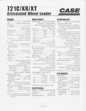 Chargeuses sur pneus Case 721 CXT