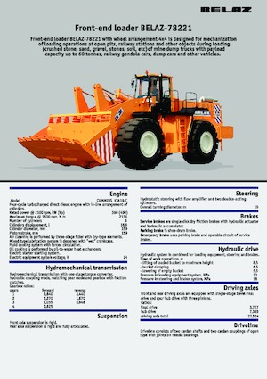 Chargeuses sur pneus Belaz 78221