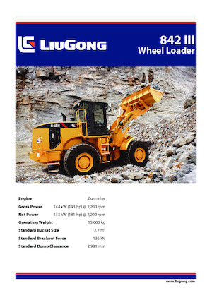 Chargeuses sur pneus Liugong 842 III 
