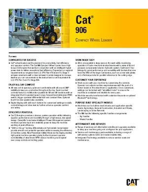 Chargeuses sur pneus Caterpillar 906