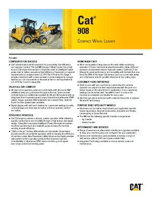 Chargeuses sur pneus Caterpillar 908