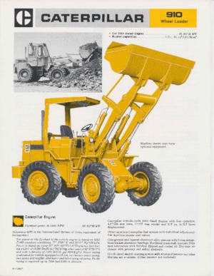 Chargeuses sur pneus Caterpillar 910