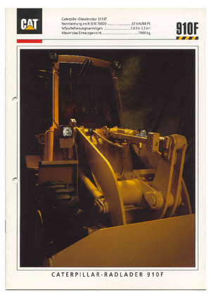 Chargeuses sur pneus Caterpillar 910 F