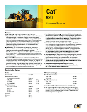 Chargeuses sur pneus Caterpillar 920