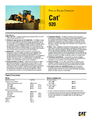Chargeuses sur pneus Caterpillar 920