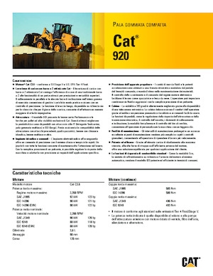 Chargeuses sur pneus Caterpillar 920