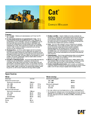 Chargeuses sur pneus Caterpillar 920