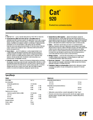 Chargeuses sur pneus Caterpillar 920