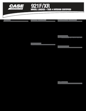 Chargeuses sur pneus Case 921 F/XR