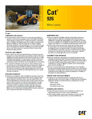 Chargeuses sur pneus Caterpillar 926