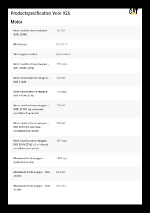 Chargeuses sur pneus Caterpillar 926