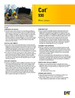 Chargeuses sur pneus Caterpillar 930