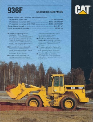 Chargeuses sur pneus Caterpillar 936 F