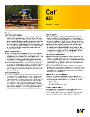 Chargeuses sur pneus Caterpillar 938