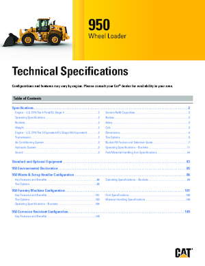 Chargeuses sur pneus Caterpillar 950