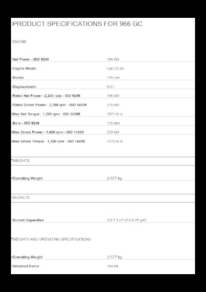 Chargeuses sur pneus Caterpillar 966 GC