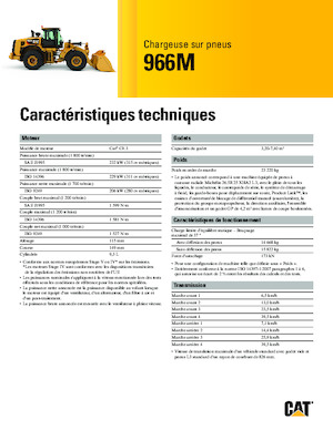Chargeuses sur pneus Caterpillar 966M