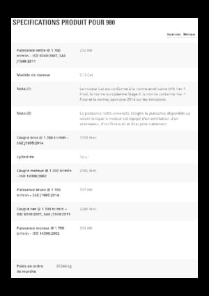 Chargeuses sur pneus Caterpillar 980