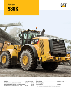 Chargeuses sur pneus Caterpillar 980K