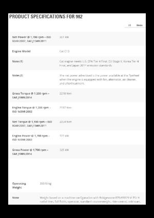 Chargeuses sur pneus Caterpillar 982