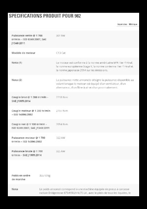 Chargeuses sur pneus Caterpillar 982