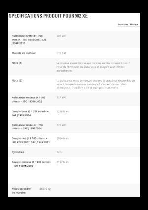 Chargeuses sur pneus Caterpillar 982 XE
