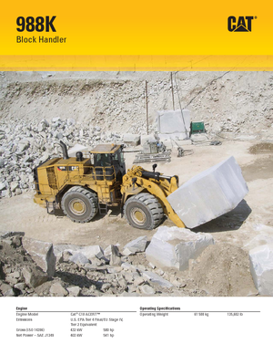 Chargeuses sur pneus Caterpillar 988K