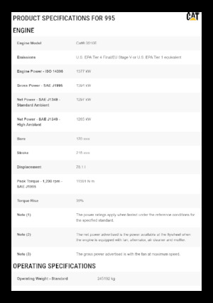Chargeuses sur pneus Caterpillar 995