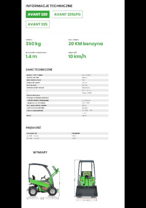 Chargeuses sur pneus Avant Tecno Avant 220