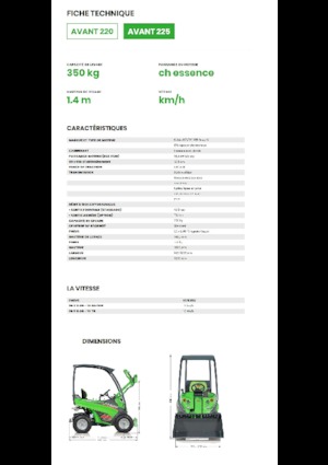 Chargeuses sur pneus Avant Tecno Avant 225