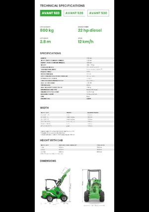 Chargeuses sur pneus Avant Tecno Avant 523