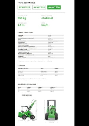 Chargeuses sur pneus Avant Tecno Avant 530