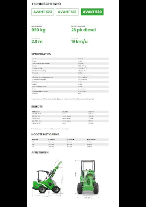 Chargeuses sur pneus Avant Tecno Avant 530