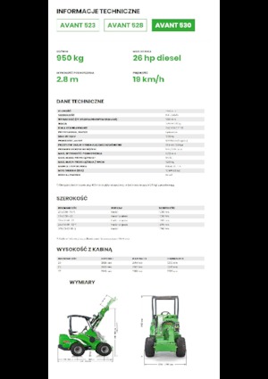Chargeuses sur pneus Avant Tecno Avant 530