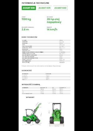 Chargeuses sur pneus Avant Tecno Avant 630