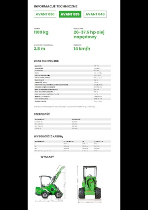 Chargeuses sur pneus Avant Tecno Avant 635