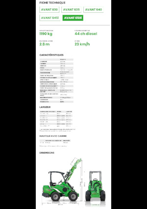 Chargeuses sur pneus Avant Tecno Avant 650
