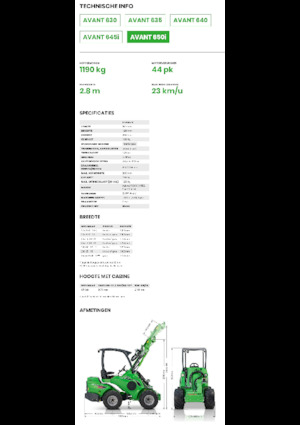 Chargeuses sur pneus Avant Tecno Avant 650