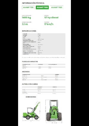 Chargeuses sur pneus Avant Tecno Avant 755i