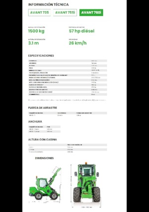 Chargeuses sur pneus Avant Tecno Avant 760i