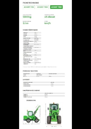 Chargeuses sur pneus Avant Tecno Avant 760i