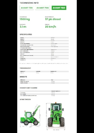 Chargeuses sur pneus Avant Tecno Avant 760i