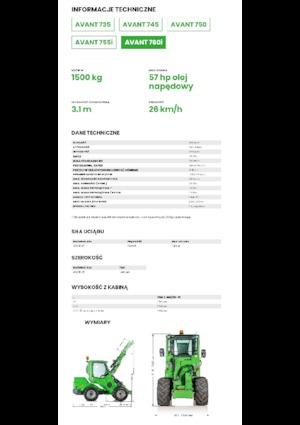 Chargeuses sur pneus Avant Tecno Avant 760i