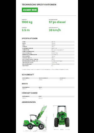 Chargeuses sur pneus Avant Tecno Avant 860i