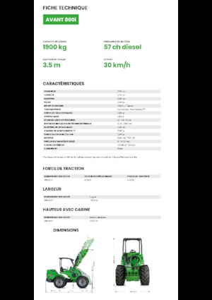 Chargeuses sur pneus Avant Tecno Avant 860i