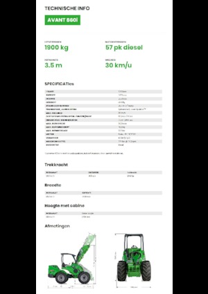 Chargeuses sur pneus Avant Tecno Avant 860i