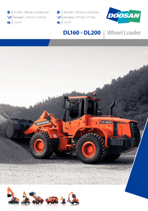 Chargeuses sur pneus Doosan DL 200