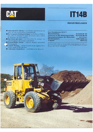 Chargeuses sur pneus Caterpillar IT 14 B